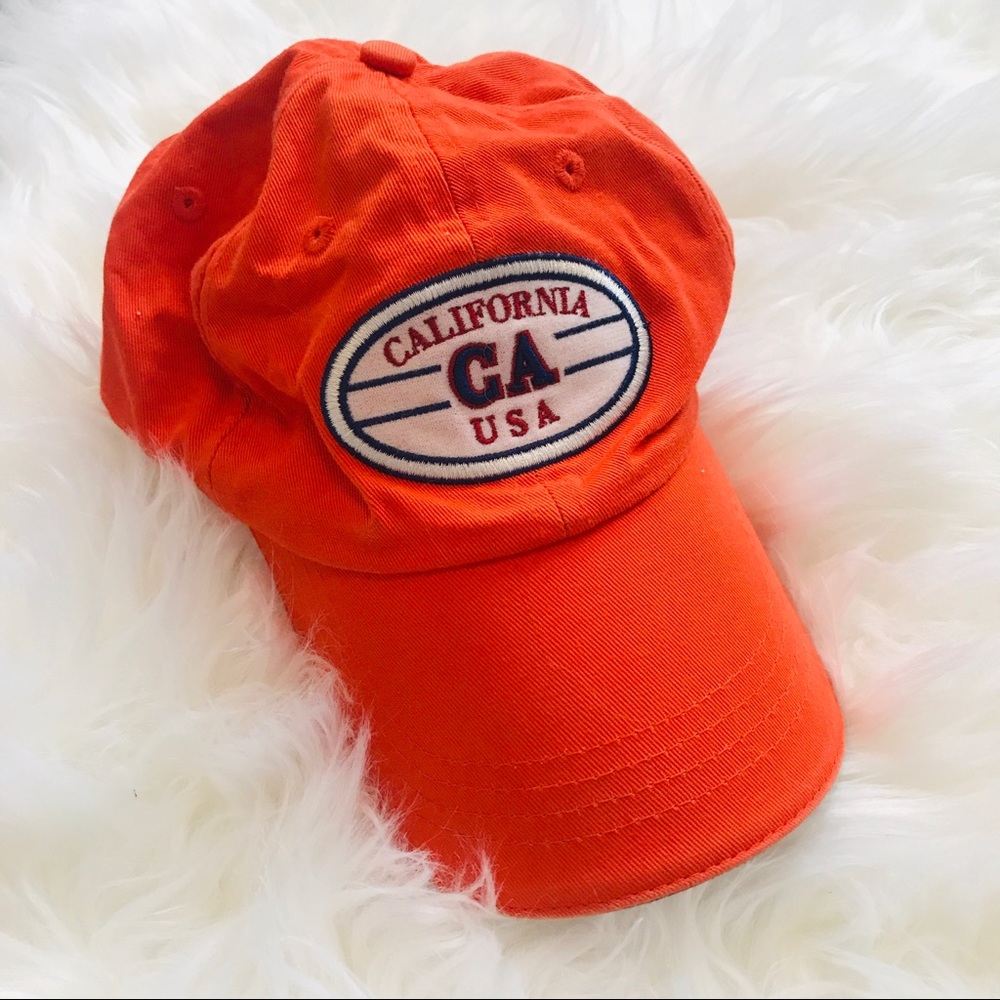 Vintage Orange California USA Patch Dad Hat OS